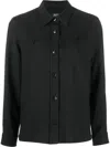 Apc A.p.c. Long Sleeved Buttoned Shirt In Schwarz