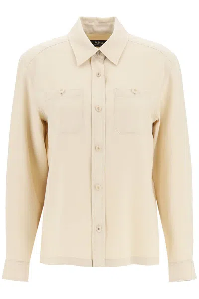 APC 'CHLOE' WOOL AND VISCOSE OVERSHIRT