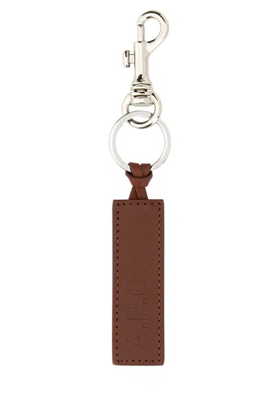 Apc A.p.c. Chocolate Leather Key Ring
