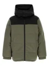 Apc A.p.c. Sage Green Stretch Polyester Reversible Padded Jacket In Green