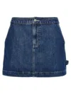 Apc Christie Mini Denim Skirt In Blue