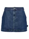 Apc Christie Mini Denim Skirt In Blue