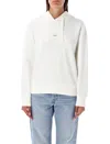 Apc A.p.c. Logo Detailed Drawstring Hoodie In White