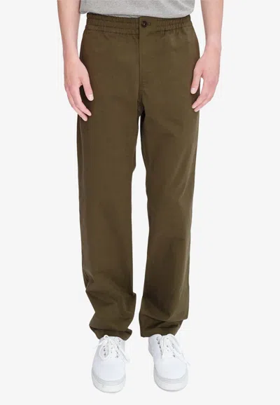 Apc Chuck Straight-leg Pants In Khaki