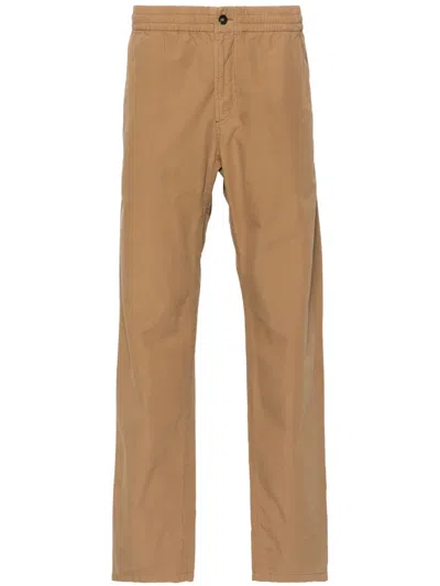 Apc Chuck Straight-leg Trousers In Brown