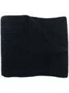 Apc Chunky Ribbed-knit Scarf In 蓝色