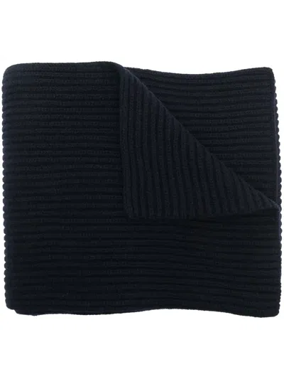 Apc Chunky Ribbed-knit Scarf In 蓝色