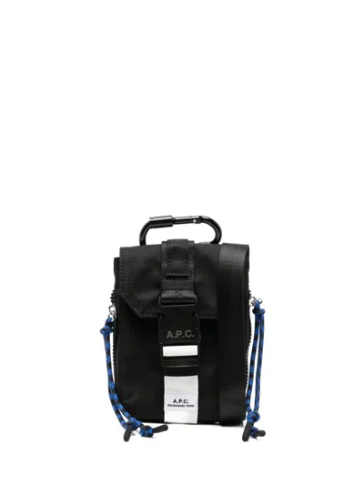 Apc Clasp-fastening Crossbody Bag In Black