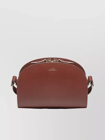Apc Classic Box Shape Crossbody Purse In Brown