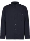 Apc A.p.c. Classic Button-down Shirt With Logo Detail In Black