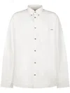Apc Classic Button-down Shirt With Subtle Logo Detail In White