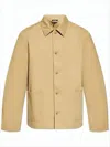 Apc Classic Button-up Jacket With Pointed Collar In Brown