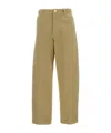 A.p.c. Beige Cotton Chino Trousers With Custom Button Detail In Brown
