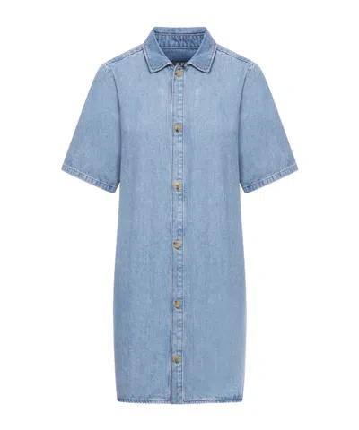 APC CLASSIC-COLLAR DENIM MINIDRESS