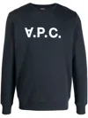 Apc A.p.c. Cotton Sweatshirt With Bold Logo Design And Comfortable Fit In Black