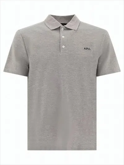 Apc Classic Grey Polo Shirt In Neutral