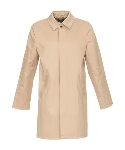 A.p.c. Mens Ville Cotton Raincoat In Neutral
