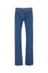 Apc A.p.c. Classic Straight-leg 5-pocket Jeans With Zip Closure In Blue