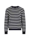 Apc A.p.c. Classic Striped Knit Sweater With Round Neckline In Black