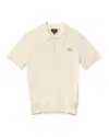 Apc Classic White Polo Shirt With Embroidered Logo In Neutral
