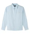 Apc Blue Edouard Logo Shirt In Iav - Pale Blue