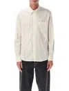 Apc Striped Long Sleeve Shirt With Chest Pocket In Multi