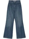 Apc Clienteau High-rise Wide-leg Jeans In Blue