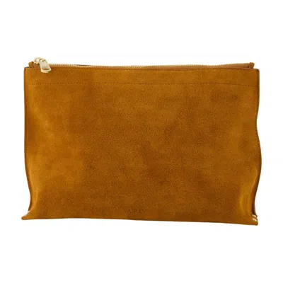 A.p.c. Clutch In Brown