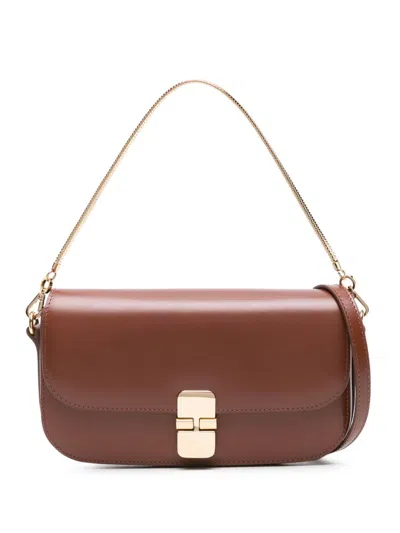 Apc Clutch Grace Chaine In Brown