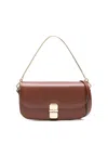 Apc A. P.c. Grace Bag In Leather With Shoulder Strap In Brown