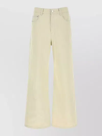 Apc Clyde Wide Leg Denim Jeans Trousers In Neutral