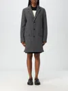 Apc Visconti Coat In Charcoal