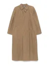 Apc Long-sleeved Coat In Beige