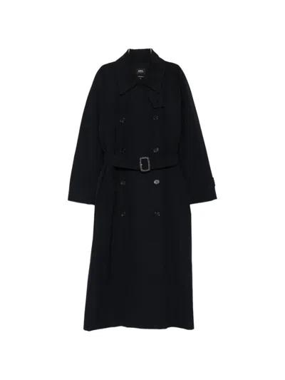 Apc A.p.c. Coat In Blue