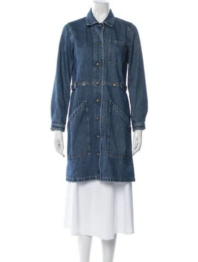 Pre-owned A.p.c. Coat In Blue