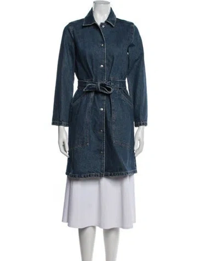 Pre-owned A.p.c. Coat In Blue