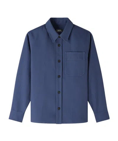 A.p.c. Coat Shirt In Blue