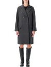 Apc A.p.c. A.p.c. Ginny Wool Double-breasted Coat In Gray