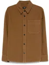 A.p.c. Shirts In Brown