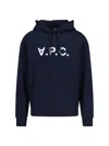 Apc A.p.c. Milo Hoodie With Flocked Logo Print