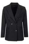 Apc Cohey Double-breasted Blazer In Blue