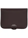 Apc A.p.c. Brown Leather Wallet In Brown