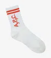 Apc Coline Socks One Size Taa In Taa - White/orange