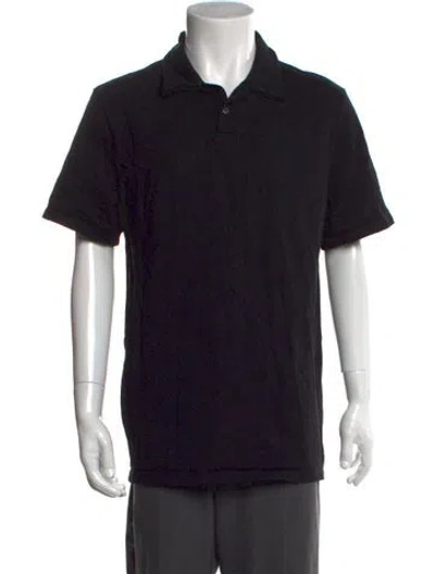 Pre-owned A.p.c. Collar Short Sleeve Polo Shirt In Black