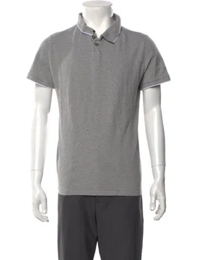 Pre-owned A.p.c. Collar Short Sleeve Polo Shirt In Gray