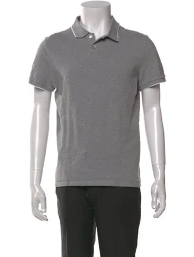 Pre-owned A.p.c. Collar Short Sleeve Polo Shirt In Gray
