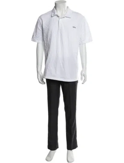 Pre-owned Apc Collar Short Sleeve Polo Shirt In White