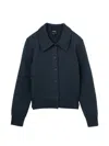 A.p.c. Collared Button-front Cardigan In Blue