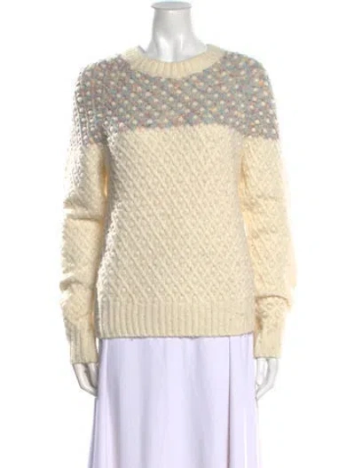 Pre-owned Apc Colorblock Pattern Crew Neck Sweater