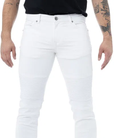 Apc Comfy Flex Stretch Biker Jeans In White